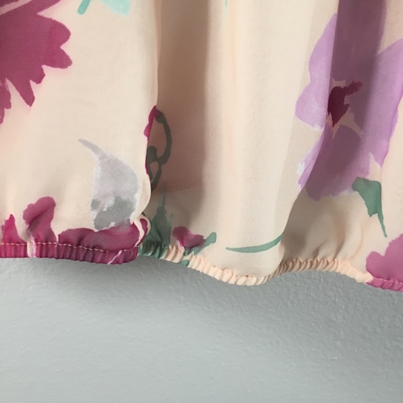 New York & Company Floral Blouse w/ Bow Neckline - Picture 6 of 8